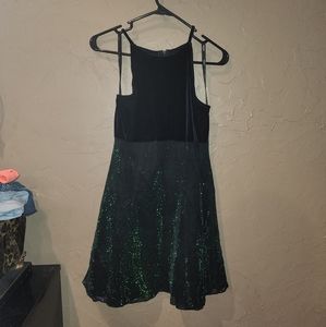 Black velvet and sparkly dress